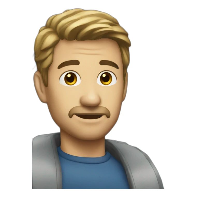 a man with a car sticker