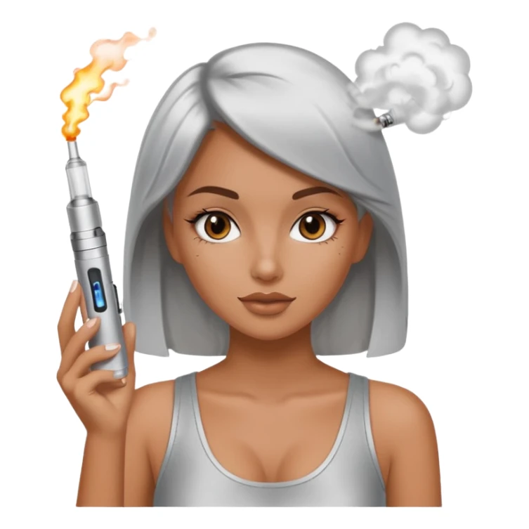 girl with vape sticker