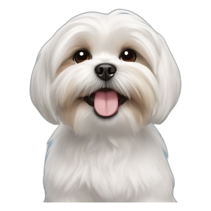 maltese shih tzu- smile sticker