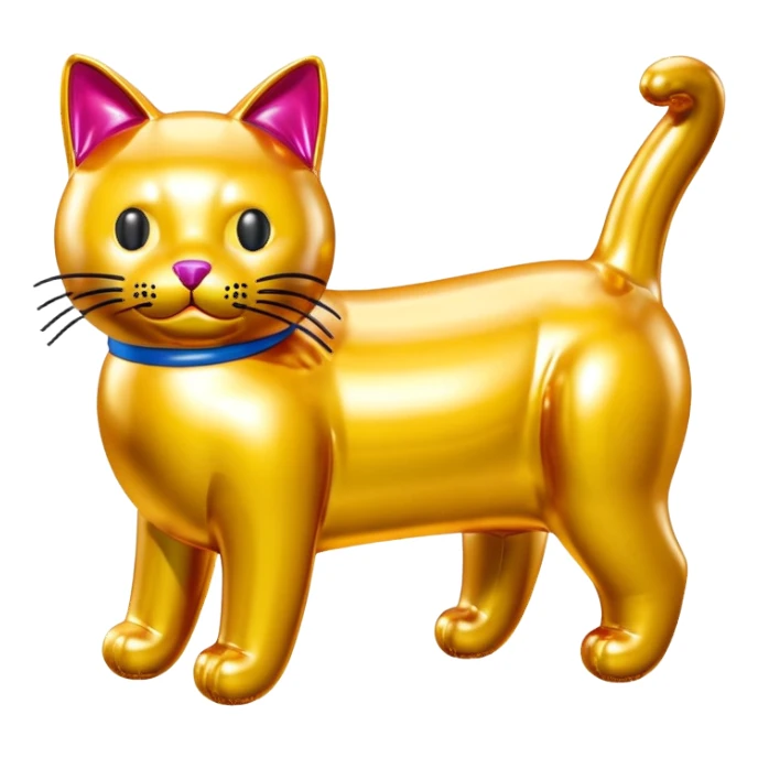  SPAM meat jeff koons style inflatable cat sculpture  sticker