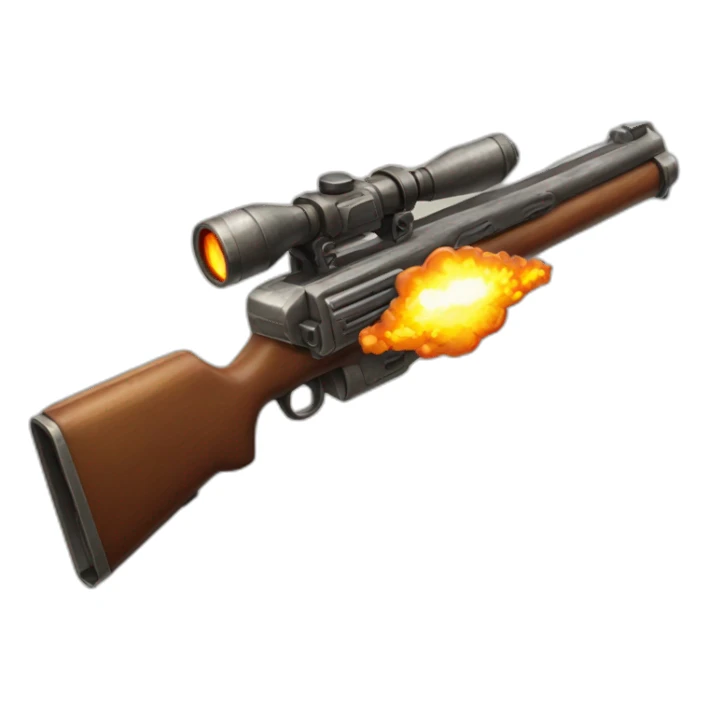 Very Super Duper Long Gun With Fireball Deluxe sticker