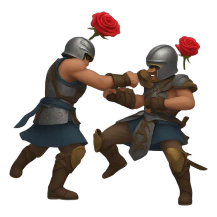Rose battle fight sticker