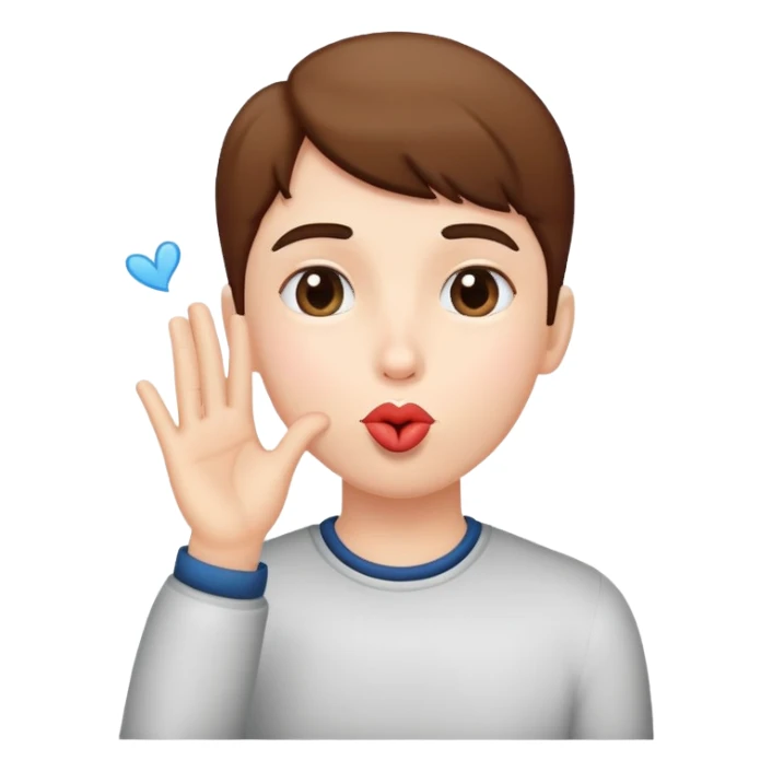 blowing a kiss with ur hand  sticker