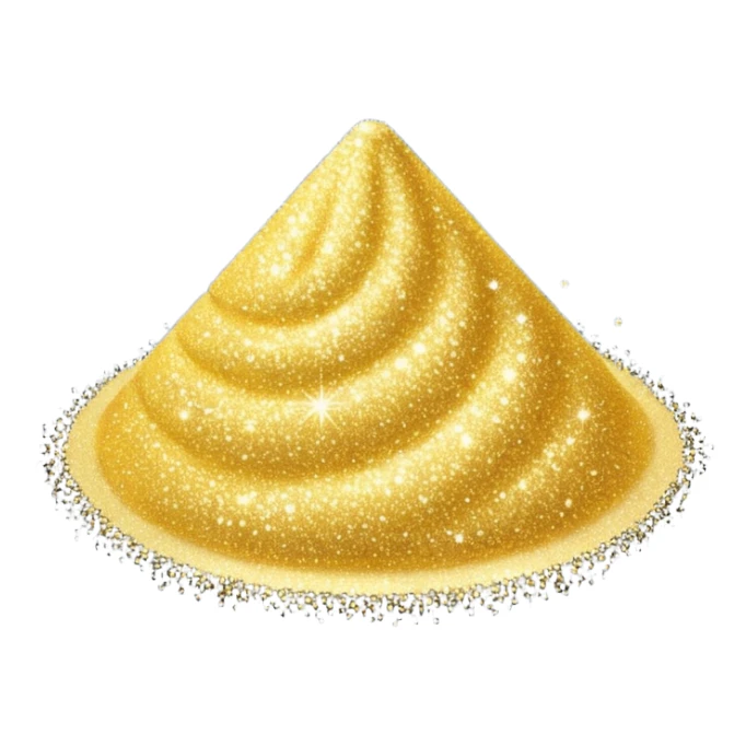  fine, tiny glitter dust, sparkling brightly like magical dust. Small particles, glossy, smooth, soft shadows, white background.

 sticker