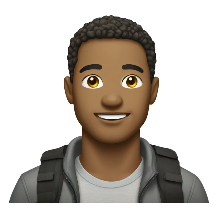 Light skinned male outdoor portrait sticker