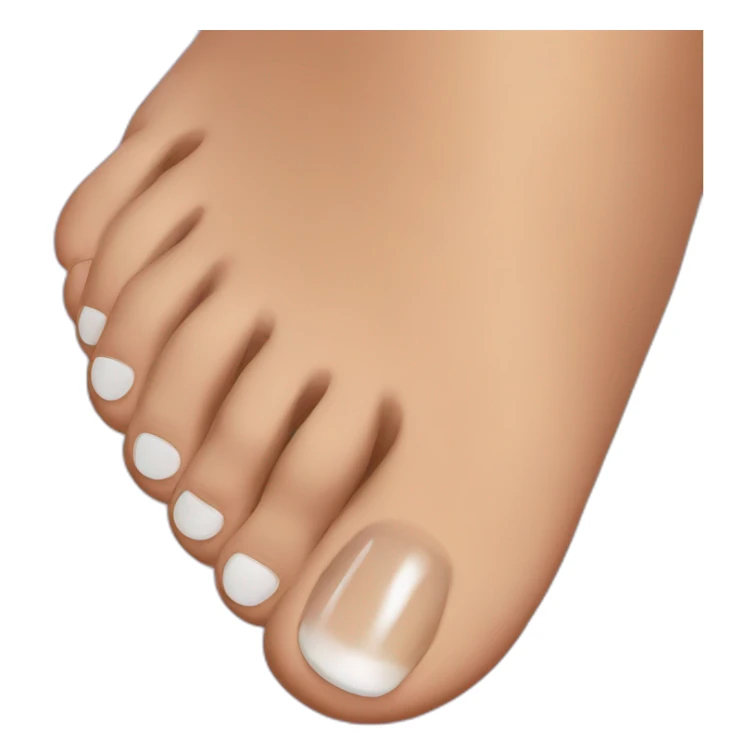 White toes nails on ebony feet sticker