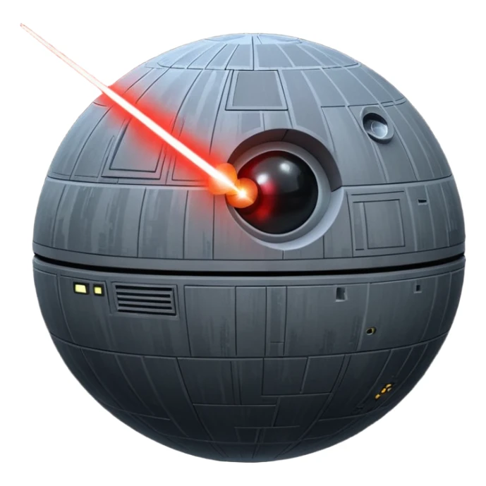 Death star firing at usa sticker