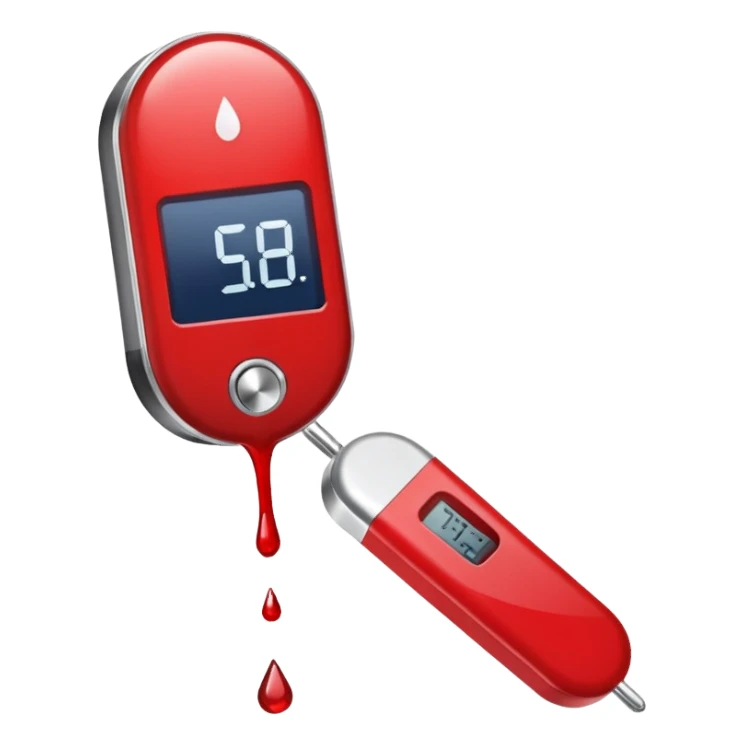 diabetes meter test finger blood sticker