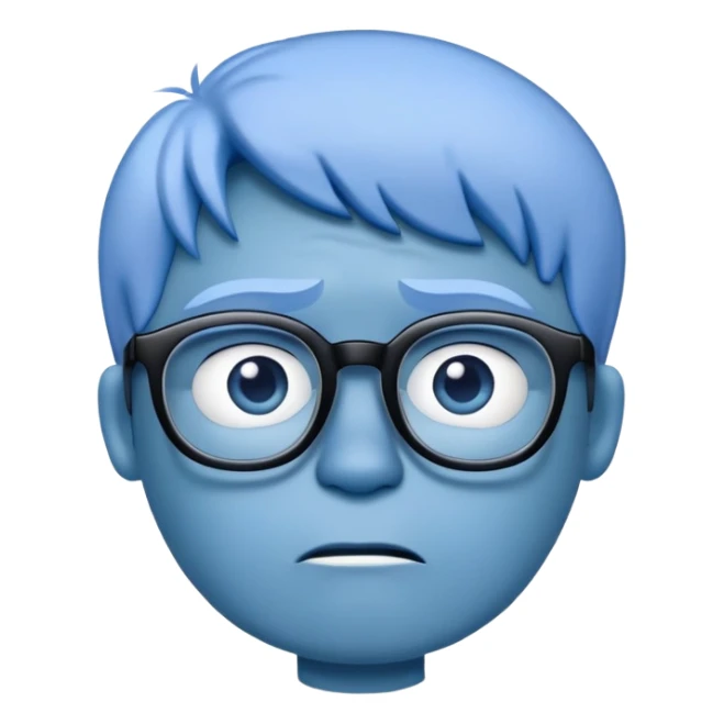 Sadness character from Inside Out movie sticker