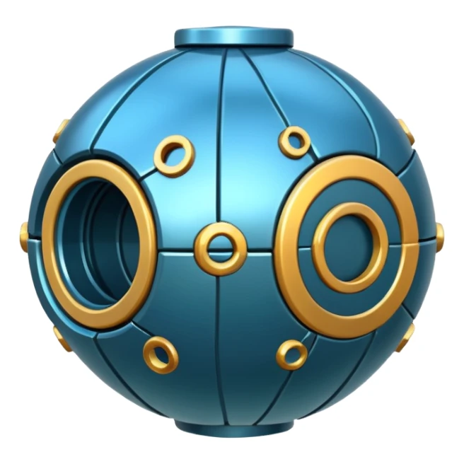 sea mine, highly abstract, not realistic sticker