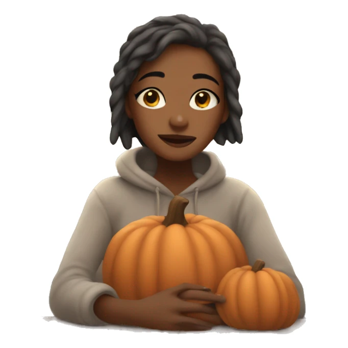 Cozy fall morning girl sticker