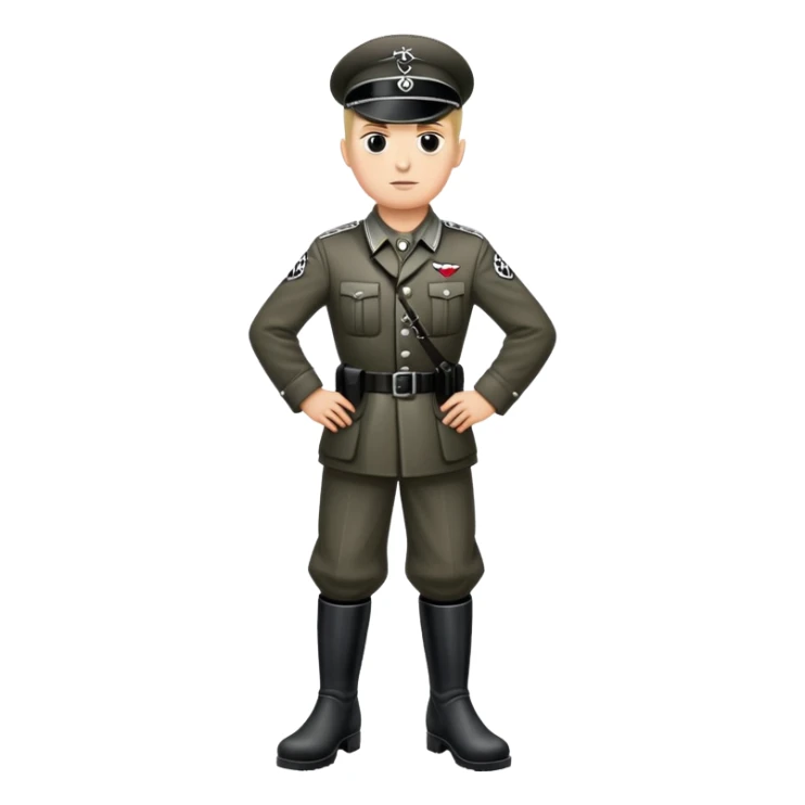 a nazi ss soldier wearing boots sticker