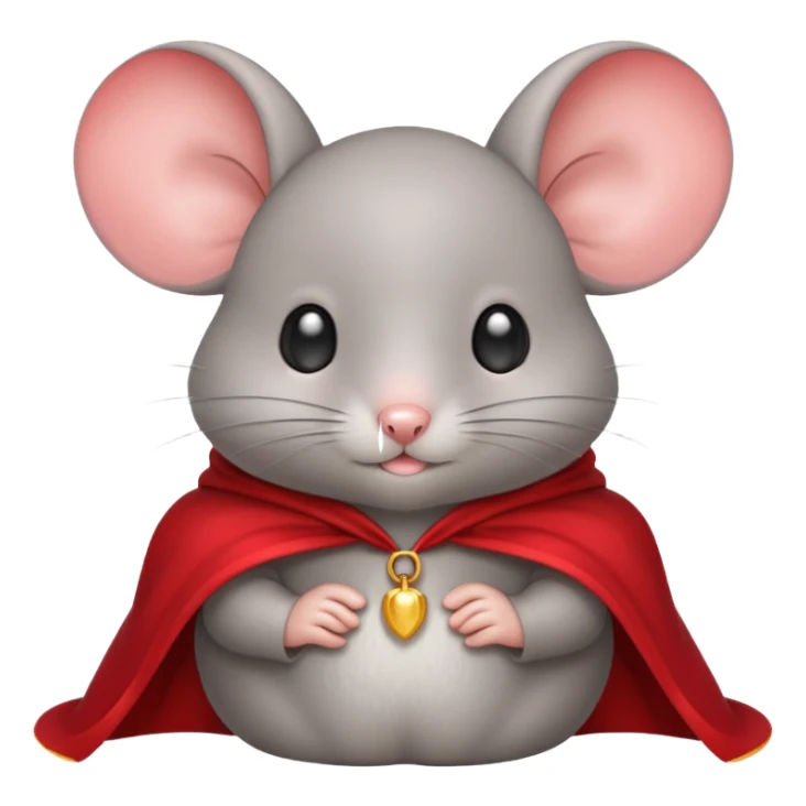 baby grey mouse, in magic red cloak sticker