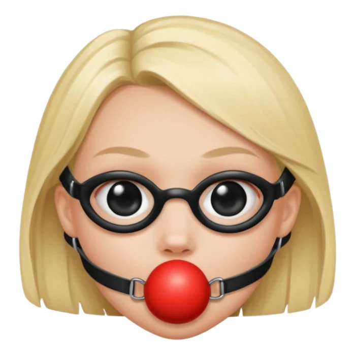 Девушка с кляпом шаром sticker