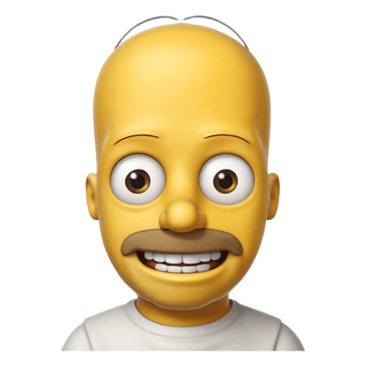 Homer Simpson with big eyes sticker