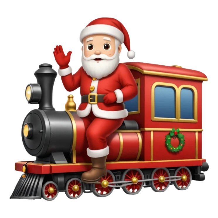 treno de natal com papai noel  sticker