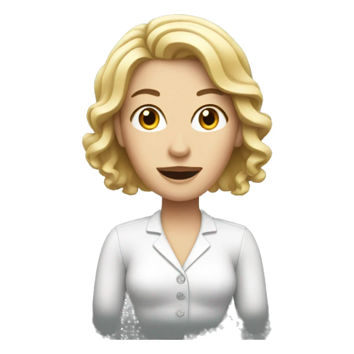 White Woman with microphone sticker