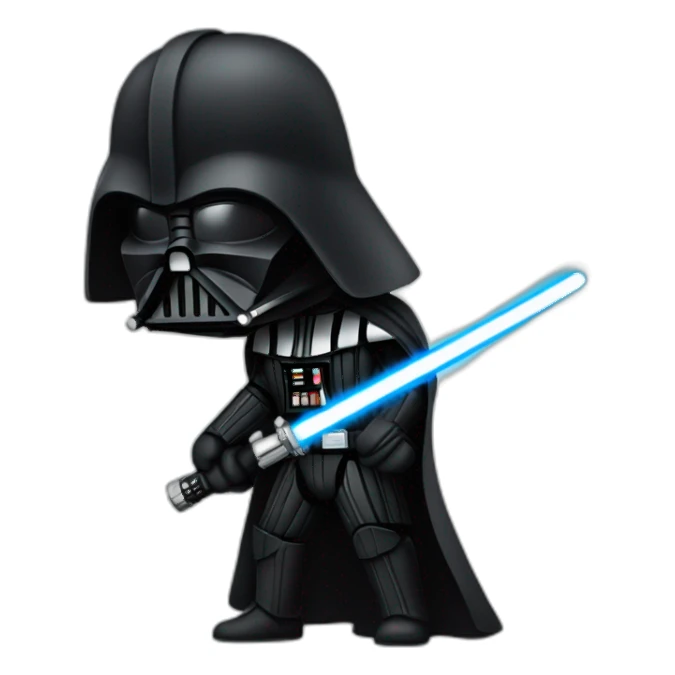 Dark vador holding light saber sticker