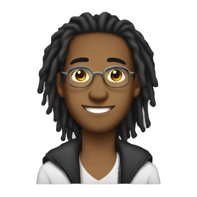 18 year old lightskinned man with dreadlocks and sunglasses sticker