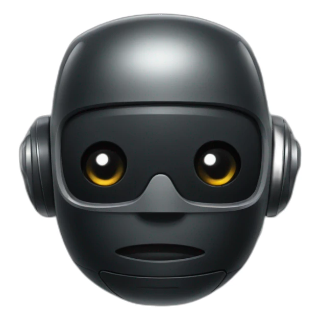 cute black robot sticker