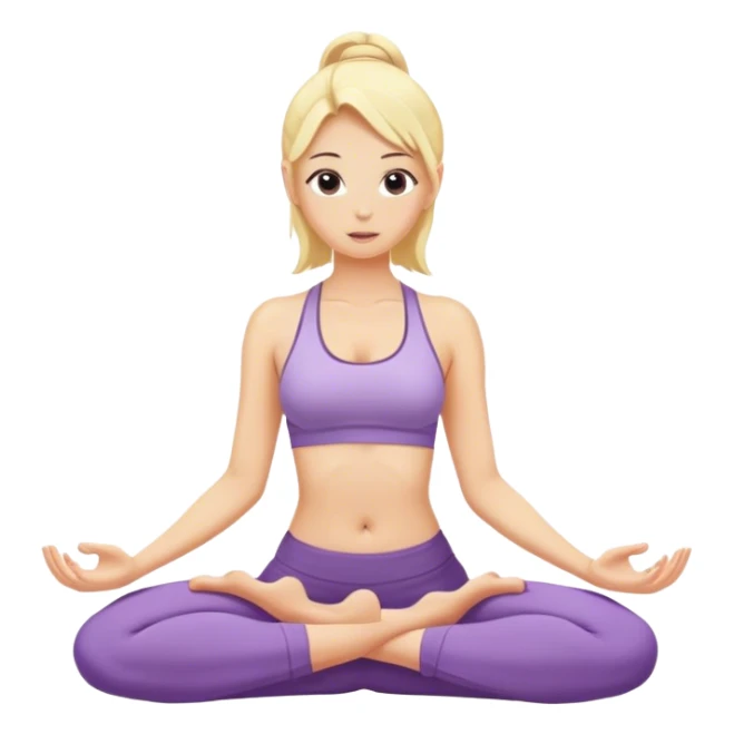 Blonde girl doing hot yoga sticker