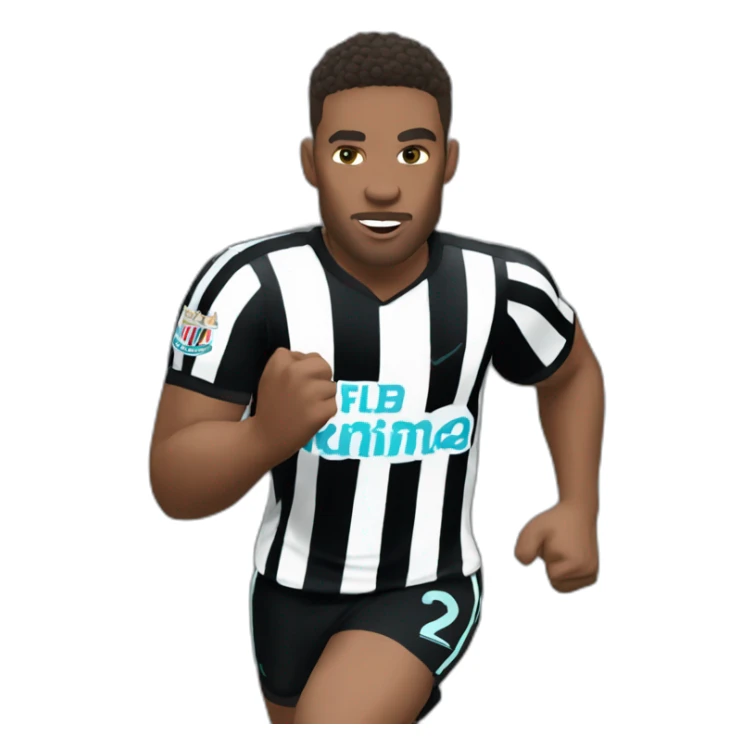 newcastle player running white skin sticker