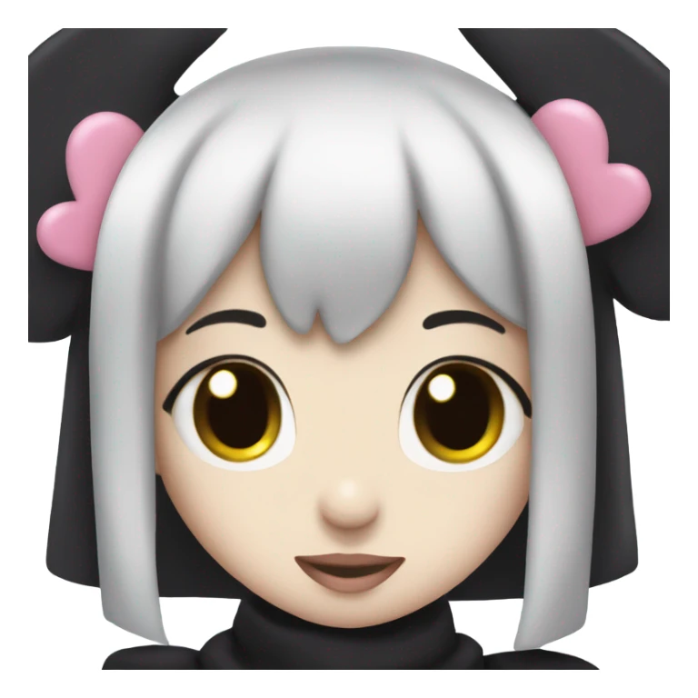 Kuromi with heart eyes sticker