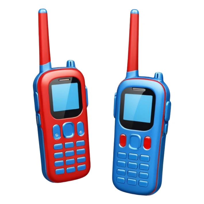 Walkie talkie pair (red & blue) sticker