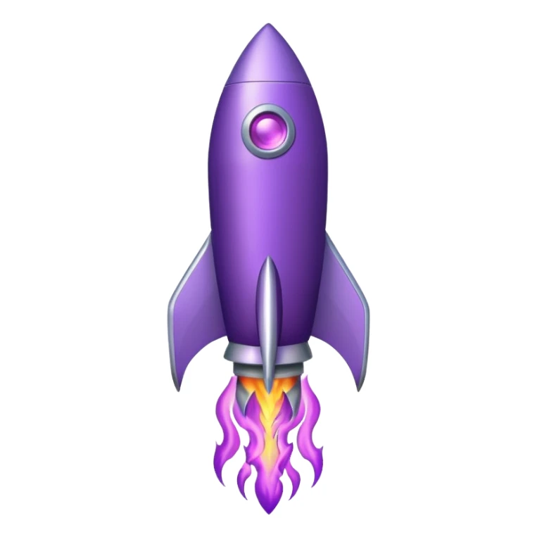 purple rocket purple flame sticker