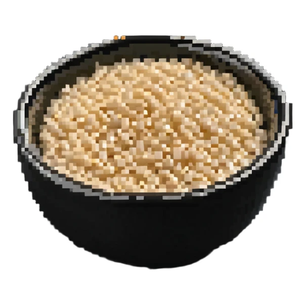 Small ceramic bowl filled with tiny sesame seeds sticker