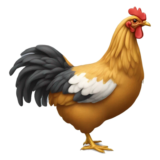 Une poule avec une chaîne en or sticker