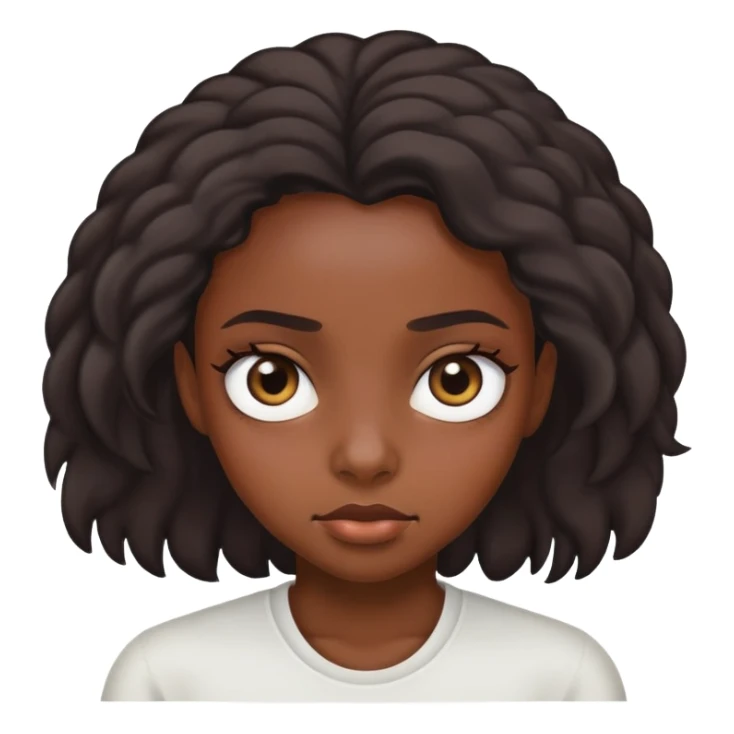 black girl rolling her eyes  sticker