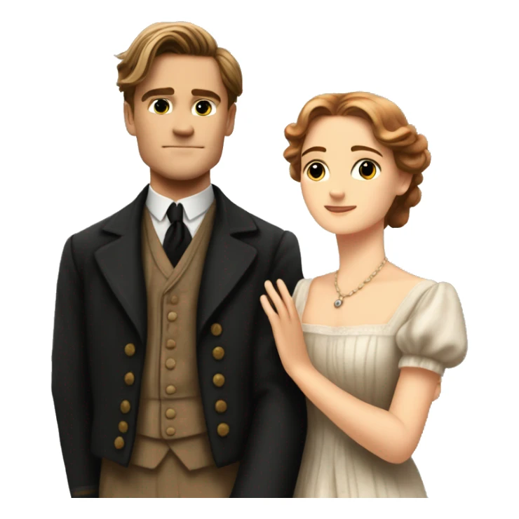 jack dawson and rose from titanic with t pose sticker