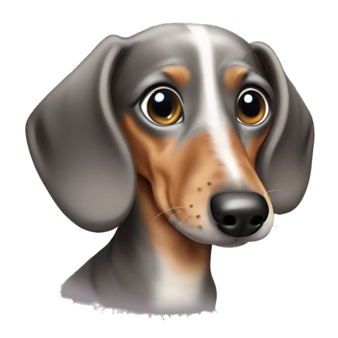 dapple dachshund with one blue eye sticker