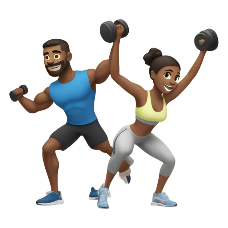 Gym couple sticker