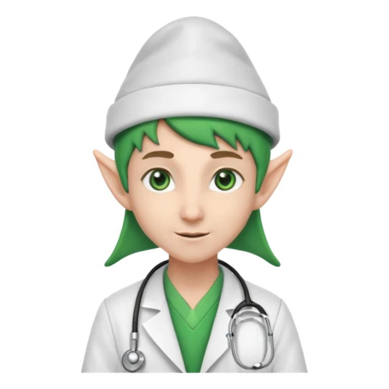 Elf Doctor with doctor hat sticker