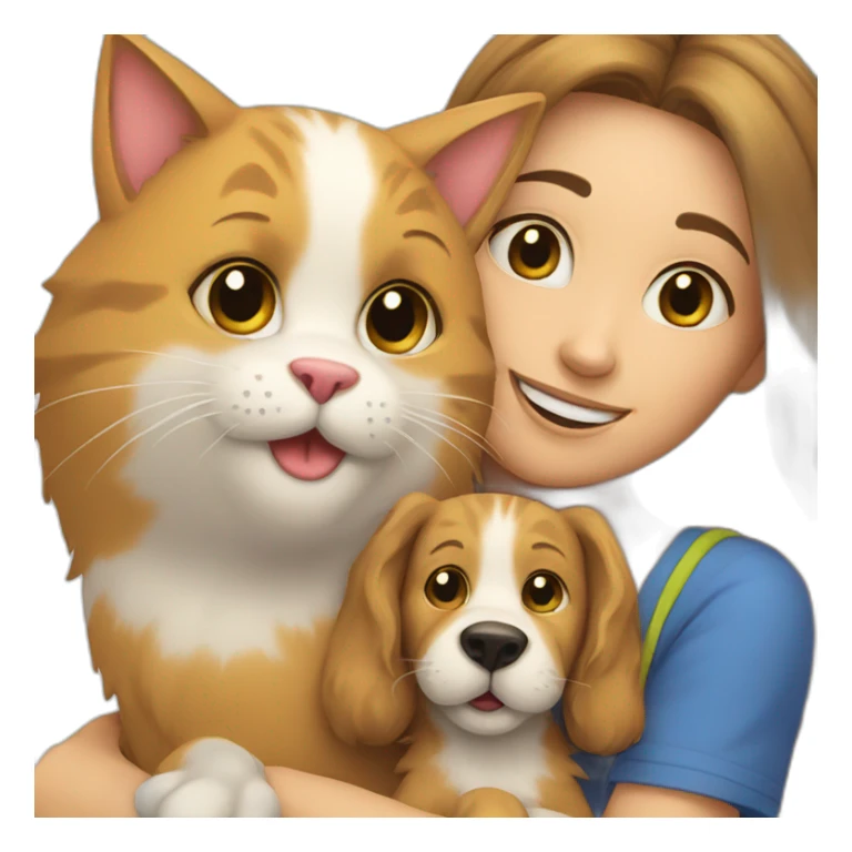 Cat friend with dog  sticker