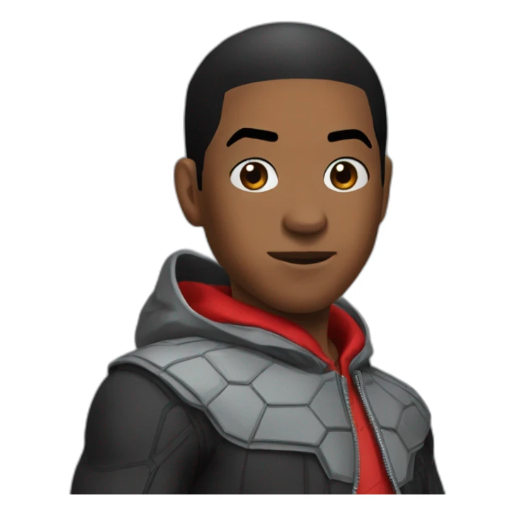miles morales in red hood sticker