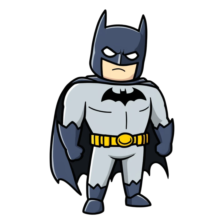 batman character cartoonish sticker style sticker