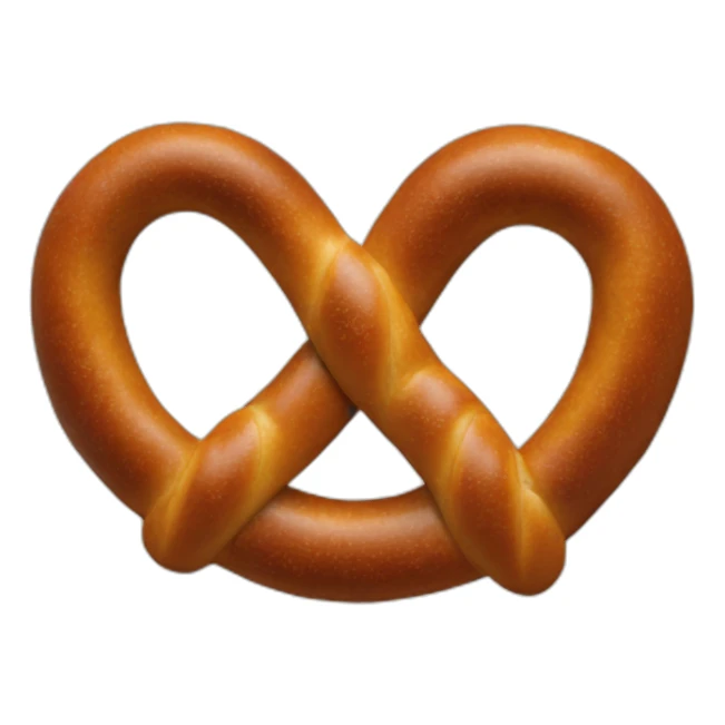 A pretzel made of iron sticker