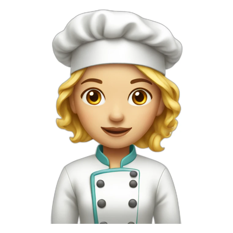 Little female chef sticker