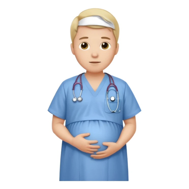 male pregnant sticker