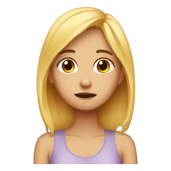 Girl worrying about her girlfriend  sticker