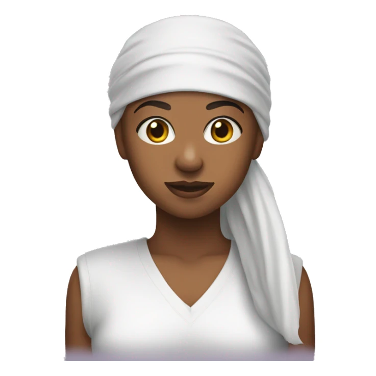 Beunette girl with durag sticker