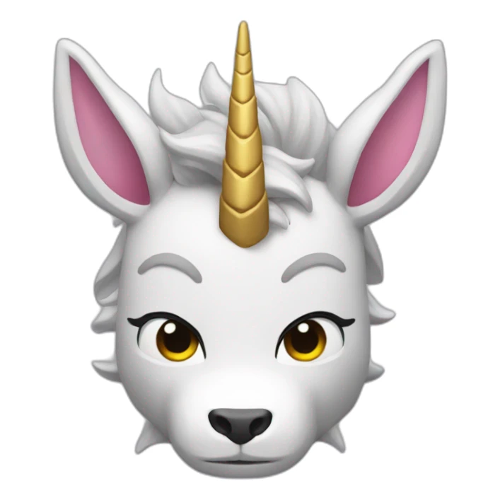 saiyan unicorn with horn sticker