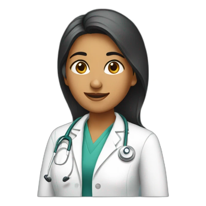 indian doctor female sticker