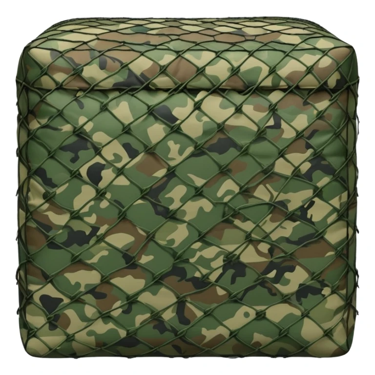 military cargo covered with camouflage net sticker