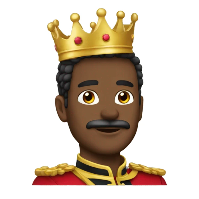 Principe con corona negra sticker