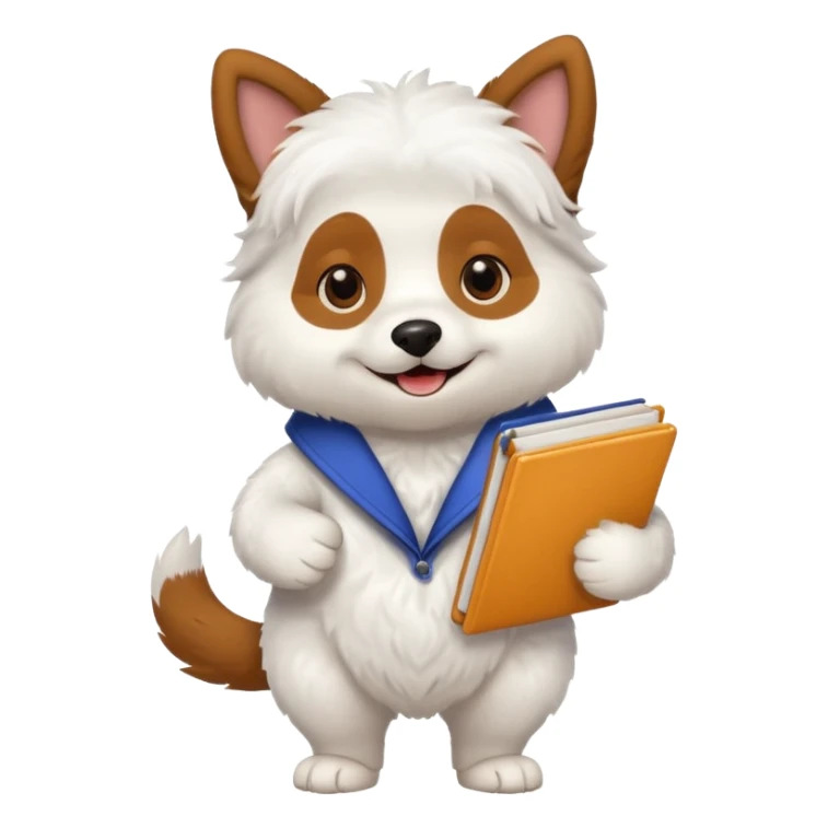 funny dog with full body with diary

 sticker