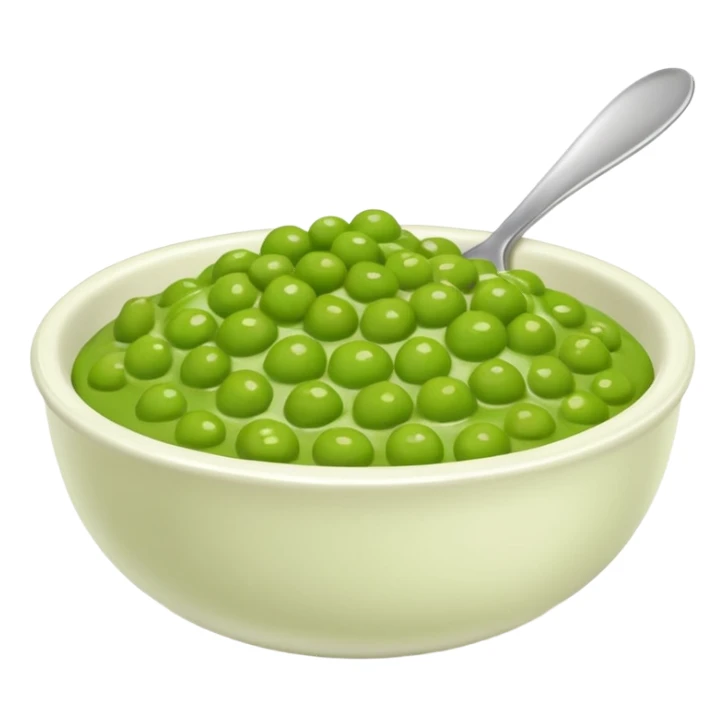 mushy peas in a simple white bowl sticker
